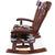 Wooden Rocking Chair Handcarved Back Sunflower Removable Hair-On Cowhide Pillow - RC145-CP
