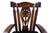 Wooden Rocking Chair Handcarved Back Sunflower Removable Hair-On Cowhide Pillow - RC146-CP