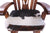 Wooden Rocking Chair Handcarved Back Sunflower Removable Hair-On Cowhide Pillow - RC146-CP