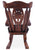 Wooden Rocking Chair Handcarved Back Sunflower Removable Hair-On Cowhide Pillow - RC146-CP