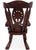 Wooden Rocking Chair Handcarved Back Sunflower Removable Hair-On Cowhide Pillow - RC147-CP
