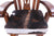 Wooden Rocking Chair Handcarved Back Sunflower Removable Hair-On Cowhide Pillow - RC148-CP
