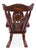 Wooden Rocking Chair Handcarved Back Sunflower Removable Hair-On Cowhide Pillow - RC148-CP