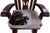 Wooden Rocking Chair Handcarved Back Sunflower Removable Hair-On Cowhide Pillow - RC149-CP