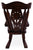 Wooden Rocking Chair Handcarved Back Sunflower Removable Hair-On Cowhide Pillow - RC149-CP