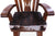 Wooden Rocking Chair Handcarved Back Sunflower Removable Hair-On Cowhide Pillow - RC150-CP