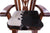 Wooden Rocking Chair Handcarved Back Sunflower Removable Hair-On Cowhide Pillow - RC151-CP