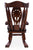 Wooden Rocking Chair Handcarved Back Sunflower Removable Hair-On Cowhide Pillow - RC151-CP