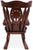 Wooden Rocking Chair Handcarved Back Sunflower Removable Hair-On Cowhide Pillow - RC153-CP