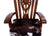 Wooden Rocking Chair Handcarved Back Sunflower Removable Hair-On Cowhide Pillow - RC153-CP
