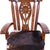 Wooden Rocking Chair Handcarved Back Sunflower Removable Hair-On Cowhide Pillow - RC154-CP