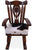 Wooden Rocking Chair Handcarved Back Sunflower Removable Hair-On Cowhide Pillow - RC155-CP