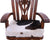 Wooden Rocking Chair Handcarved Back Sunflower Removable Hair-On Cowhide Pillow - RC155-CP
