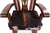 Wooden Rocking Chair Handcarved Back Sunflower Removable Hair-On Cowhide Pillow - RC156-CP
