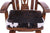 Wooden Rocking Chair Handcarved Back Sunflower Removable Hair-On Cowhide Pillow - RC157-CP