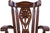 Wooden Rocking Chair Handcarved Back Sunflower Removable Hair-On Cowhide Pillow - RC157-CP