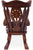 Wooden Rocking Chair Handcarved Back Sunflower Removable Hair-On Cowhide Pillow - RC157-CP