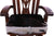 Wooden Rocking Chair Handcarved Back Sunflower Removable Hair-On Cowhide Pillow - RC158-CP