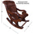 Hair-On Cowhide Wooden Handcrafted Rocking Chair - RC228-FC