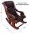 Hair-On Cowhide Wooden Handcrafted Rocking Chair - RC229-FC
