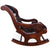 Hair-On Cowhide Wooden Handcrafted Rocking Chair - RC229-FC