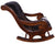 Hair-On Cowhide Wooden Handcrafted Rocking Chair - RC233-FC
