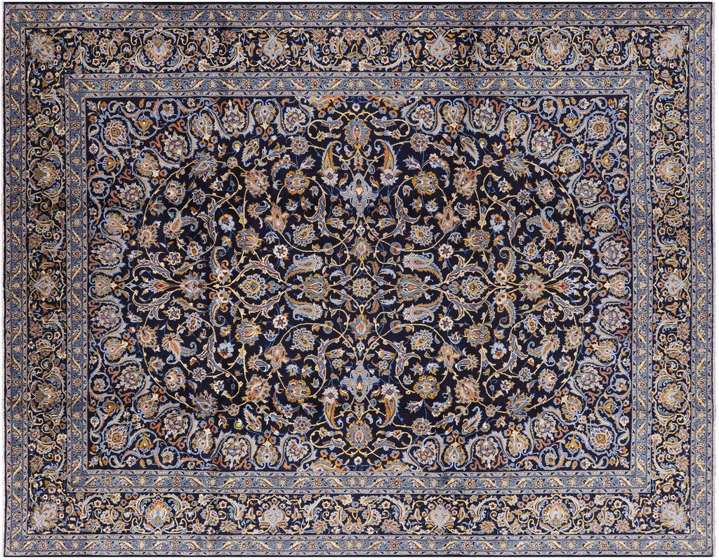 New Hand Knotted Persian Kashan Area Rug - Manhattan Rugs
