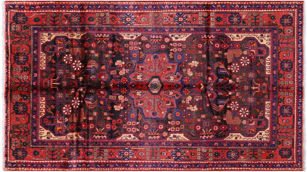 New Hand Knotted Wool Persian Nahavand Area Rug - Manhattan Rugs