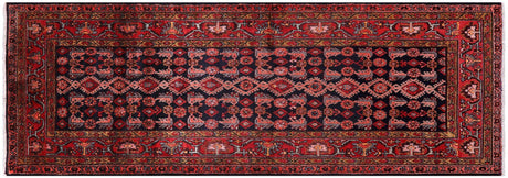 New Persian Hamadan Hand-Knotted Runner Rug - Manhattan Rugs