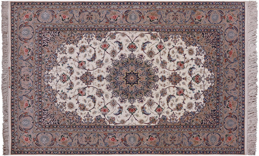 Signed Isfahan Persian Wool & Silk Rug - Manhattan Rugs