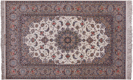 Signed Isfahan Persian Wool & Silk Rug - Manhattan Rugs