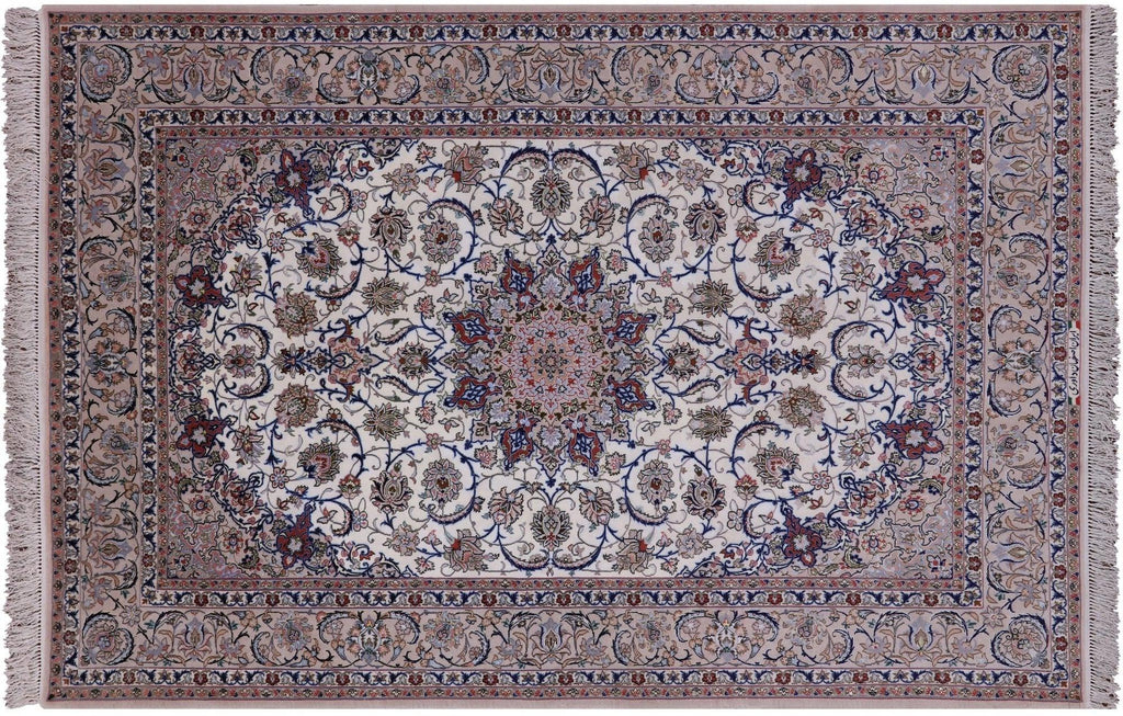 Wool & Silk Signed Isfahan Persian Rug - Manhattan Rugs