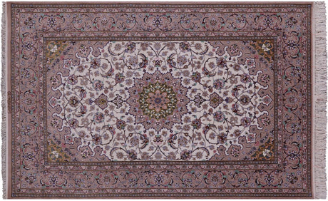 Signed Wool & Silk Isfahan Persian Rug - Manhattan Rugs