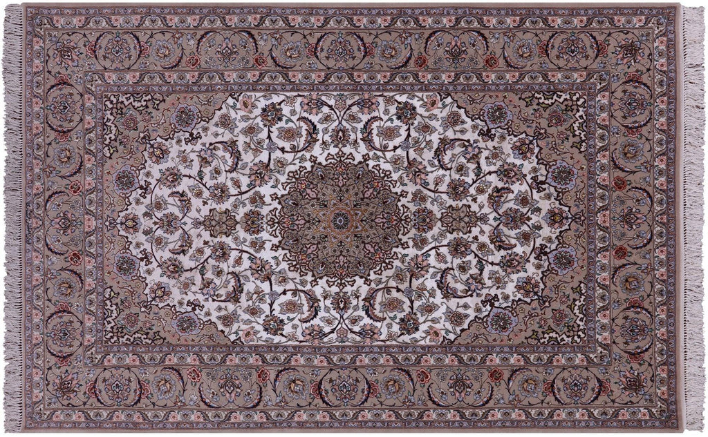 Hand Knotted Signed Isfahan Persian Silk Rug - Manhattan Rugs