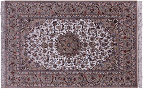 Hand Knotted Signed Isfahan Persian Silk Rug - Manhattan Rugs