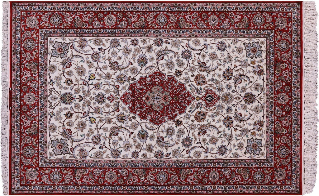 Persian Signed Isfahan Wool & Silk Rug - Manhattan Rugs
