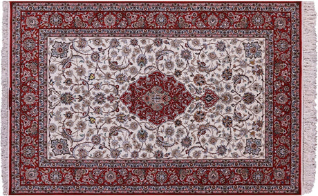 Persian Signed Isfahan Wool & Silk Rug - Manhattan Rugs