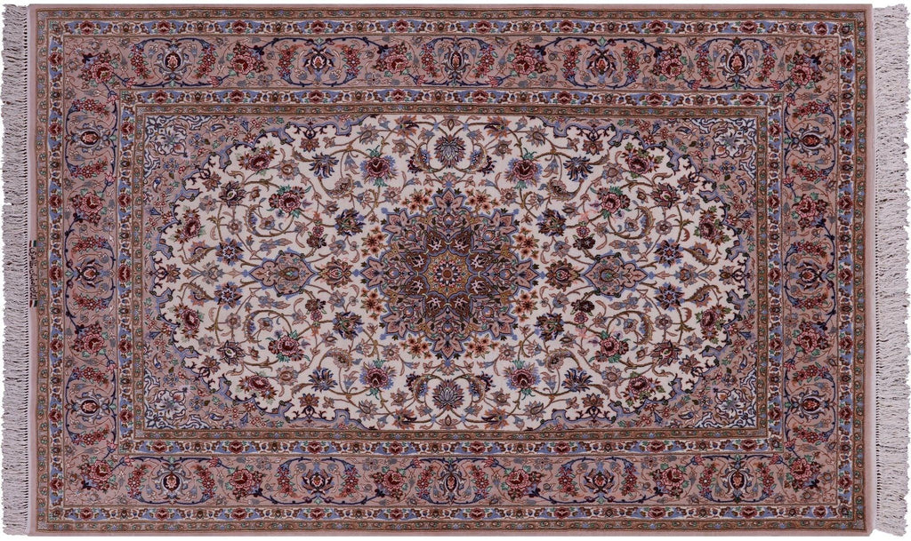 Wool & Silk Signed Isfahan Persian Rug - Manhattan Rugs
