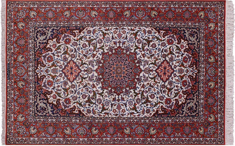 Wool & Silk Signed Isfahan Persian Rug - Manhattan Rugs