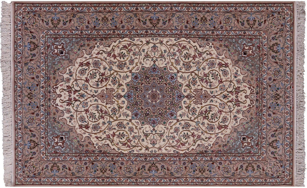 Wool & Silk Signed Isfahan Persian Rug - Manhattan Rugs