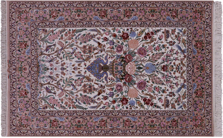 Hand Knotted Signed Isfahan Persian Wool & Silk Rug - Manhattan Rugs