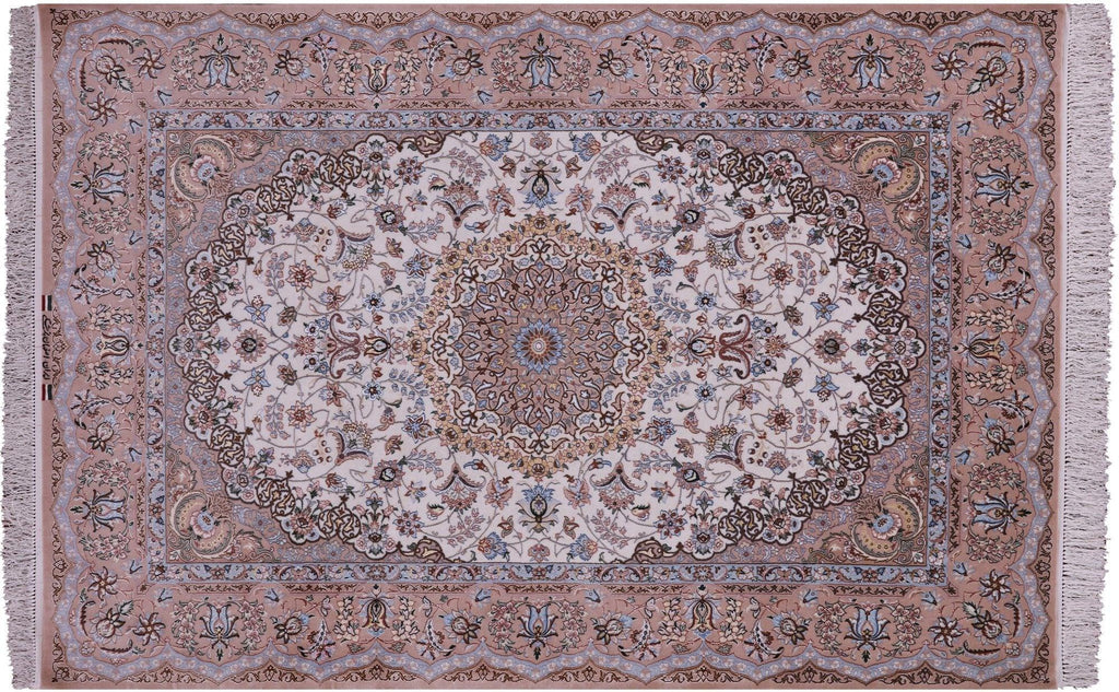 Wool & Silk Signed Isfahan Persian Rug - Manhattan Rugs