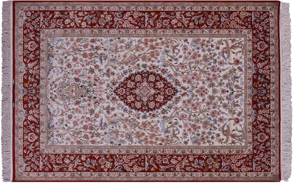 Signed Persian Isfahan Wool & Silk Hand Knotted Rug - Manhattan Rugs