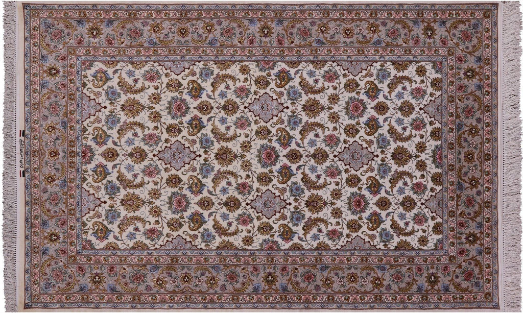 Signed Persian Isfahan Hand Knotted Wool & Silk Rug - Manhattan Rugs
