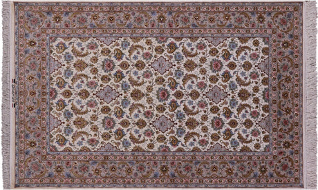 Signed Persian Isfahan Hand Knotted Wool & Silk Rug - Manhattan Rugs