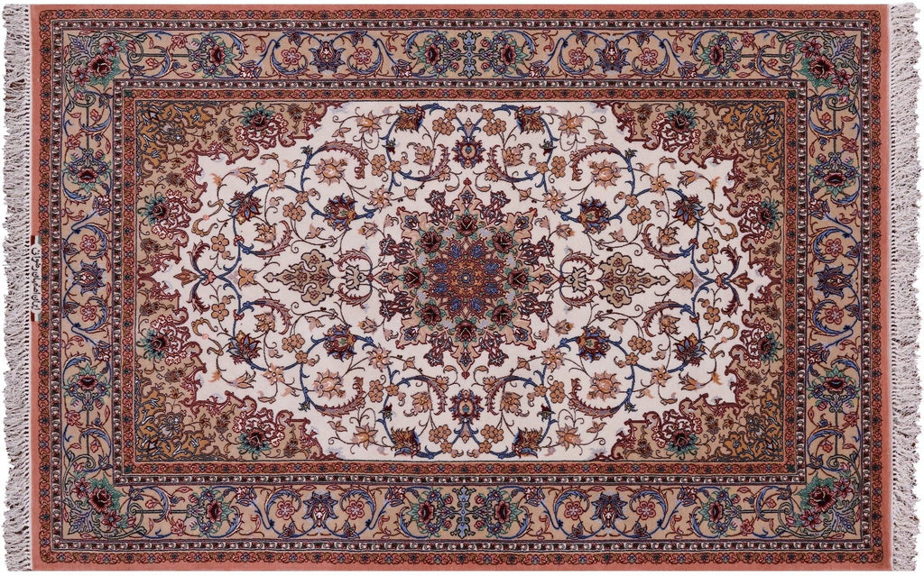 Signed Persian Isfahan Wool & Silk Area Rug - Manhattan Rugs