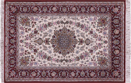 Persian Isfahan Signed Wool & Silk Area Rug - Manhattan Rugs