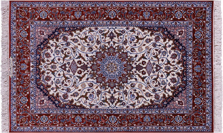 Signed Persian Isfahan Hand Knotted Wool & Silk Rug - Manhattan Rugs