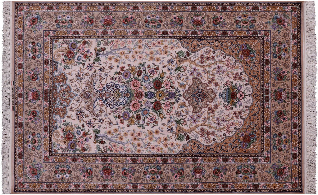 Persian Isfahan Signed Wool & Silk Rug - Manhattan Rugs