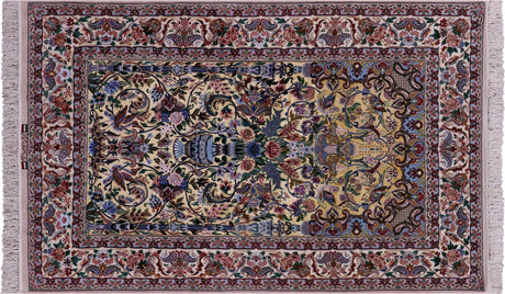 Super Fine Silk Signed Persian Isfahan Area Rug - Manhattan Rugs